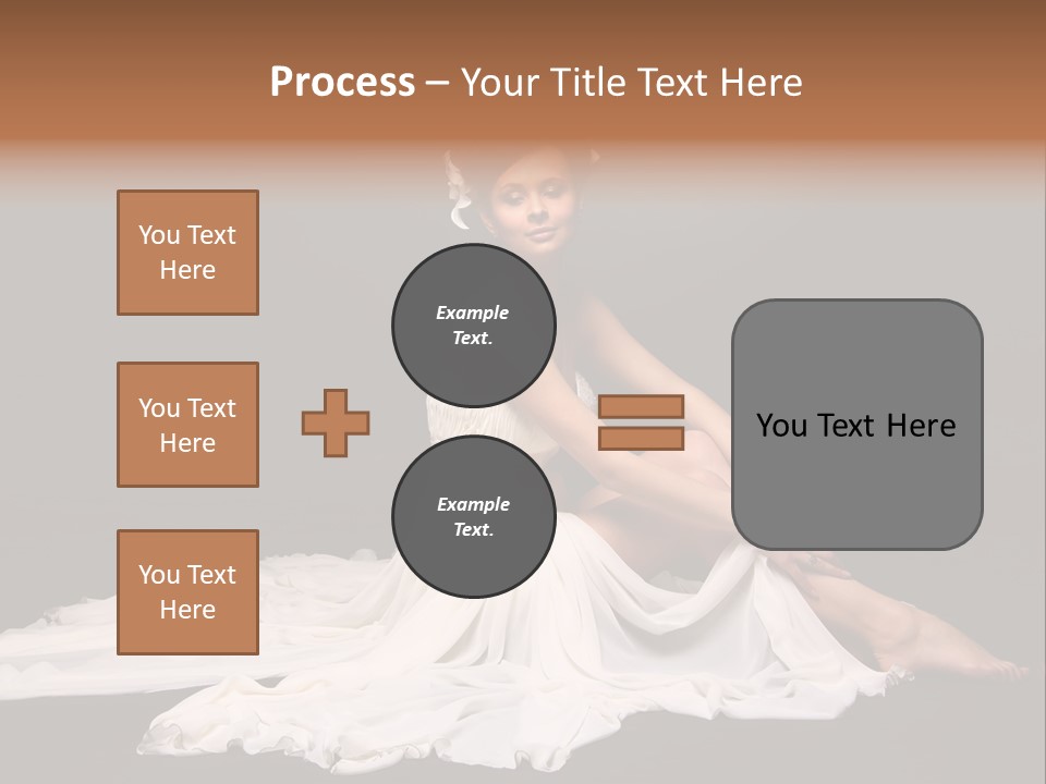 Bride Elegance Caucasian PowerPoint Template