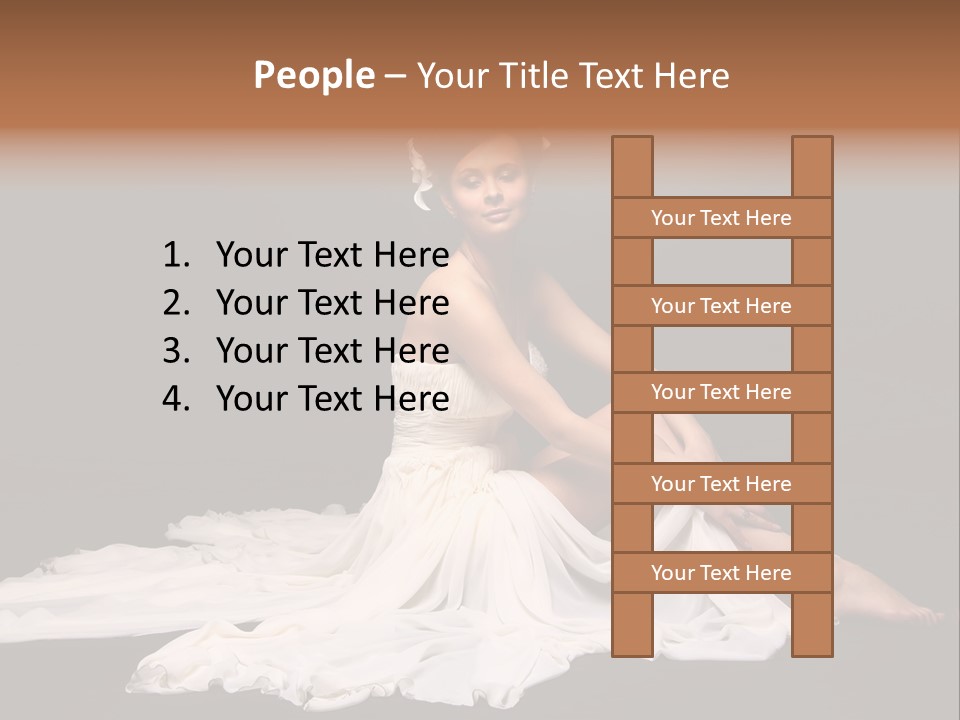 Bride Elegance Caucasian PowerPoint Template