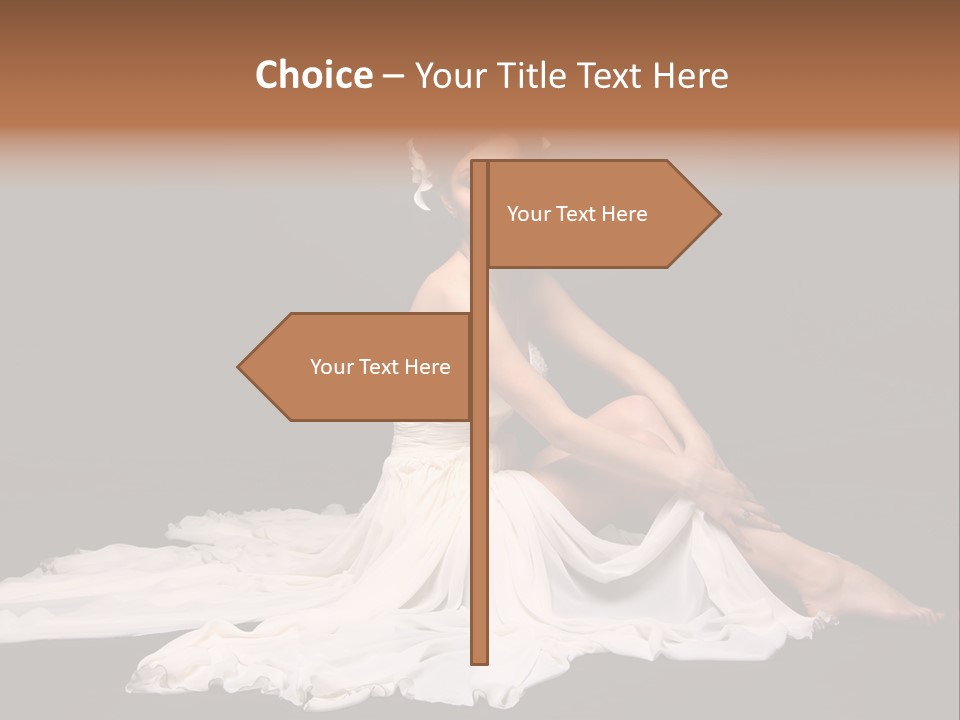 Bride Elegance Caucasian PowerPoint Template
