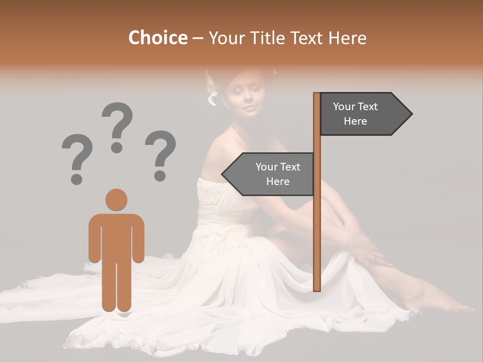 Bride Elegance Caucasian PowerPoint Template