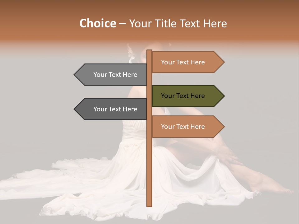 Bride Elegance Caucasian PowerPoint Template