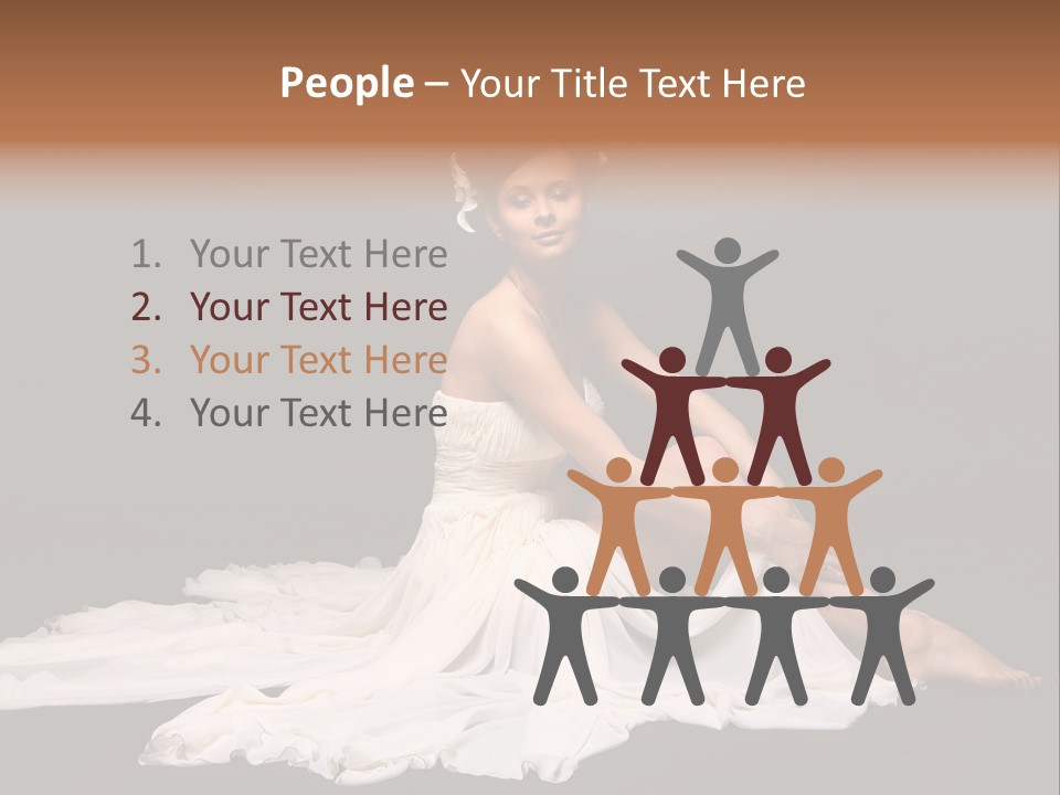 Bride Elegance Caucasian PowerPoint Template
