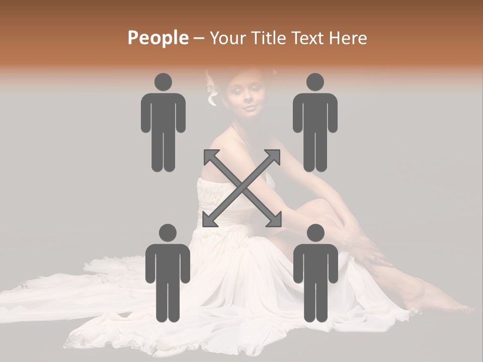 Bride Elegance Caucasian PowerPoint Template