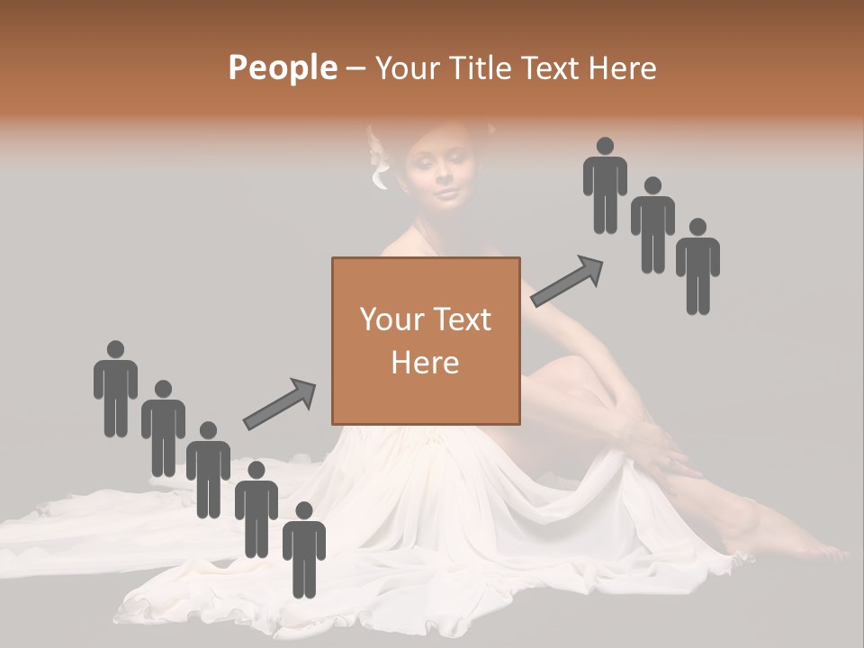 Bride Elegance Caucasian PowerPoint Template