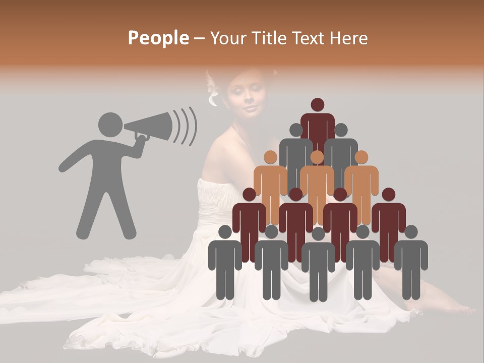 Bride Elegance Caucasian PowerPoint Template