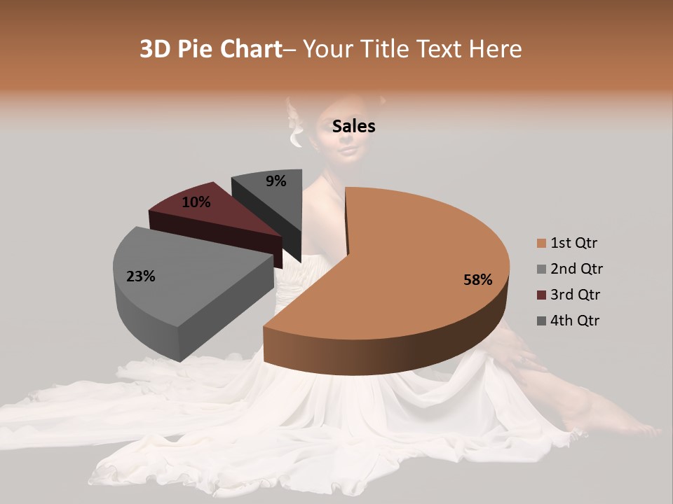 Bride Elegance Caucasian PowerPoint Template