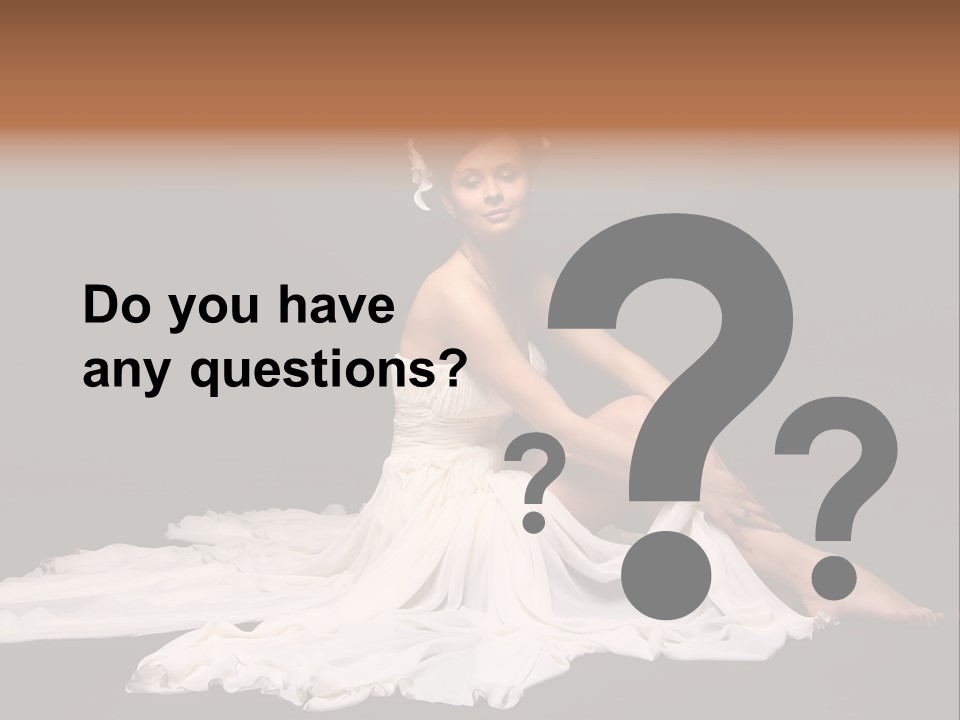 Bride Elegance Caucasian PowerPoint Template