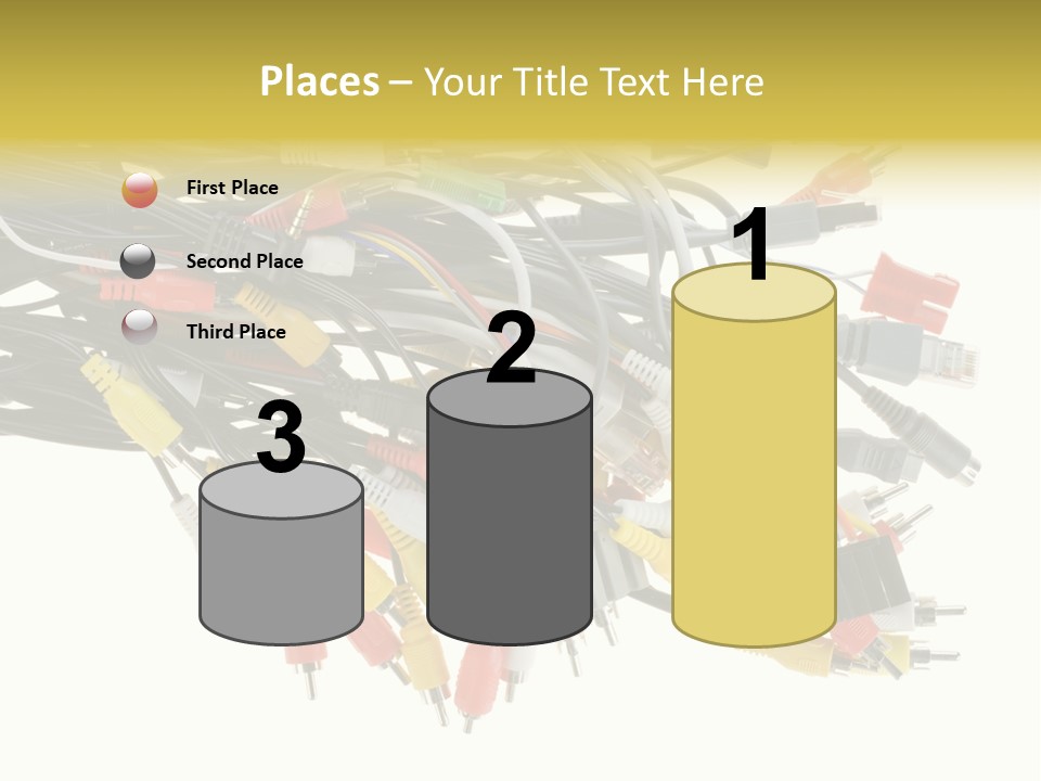 Cord Network Red PowerPoint Template