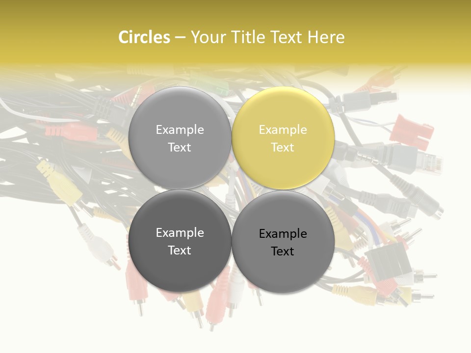 Cord Network Red PowerPoint Template