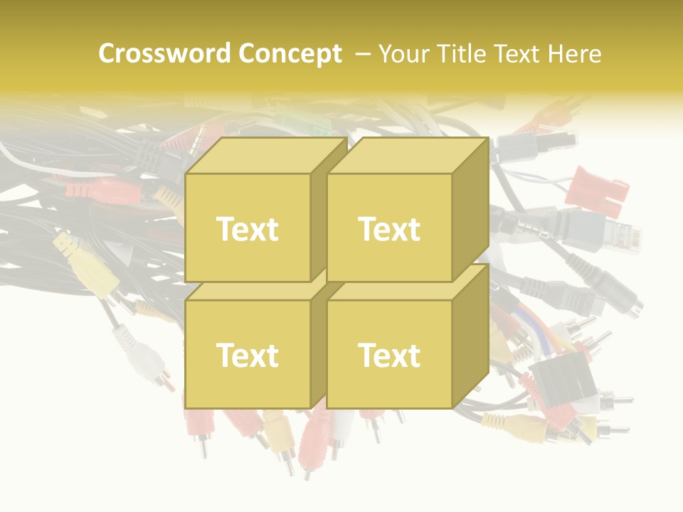 Cord Network Red PowerPoint Template