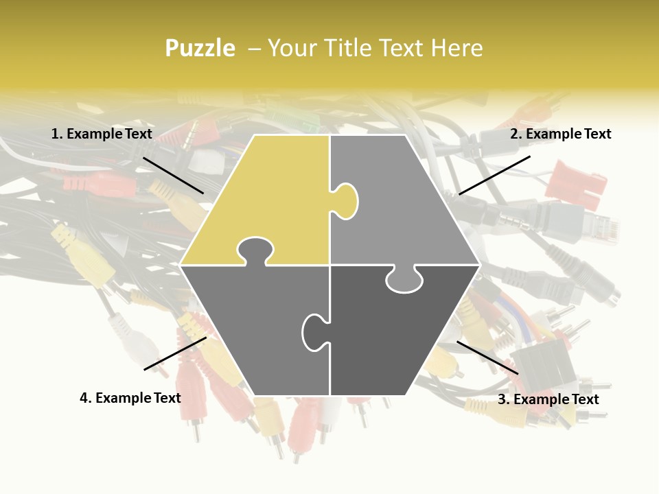 Cord Network Red PowerPoint Template