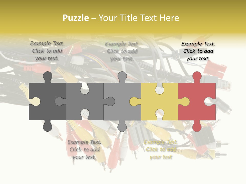 Cord Network Red PowerPoint Template