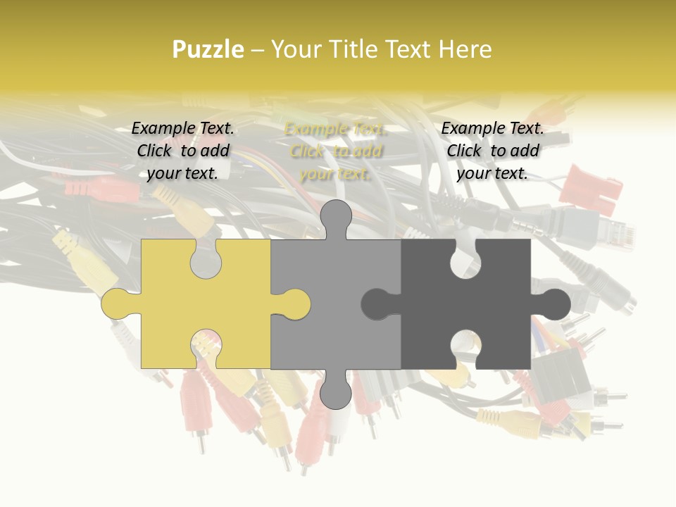 Cord Network Red PowerPoint Template