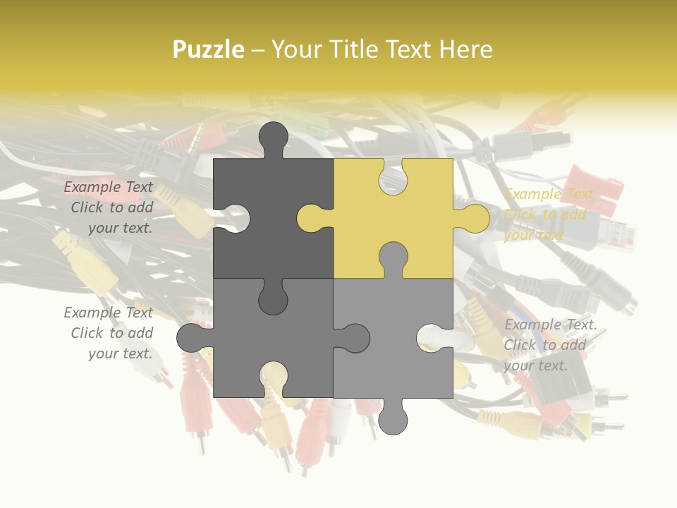 Cord Network Red PowerPoint Template