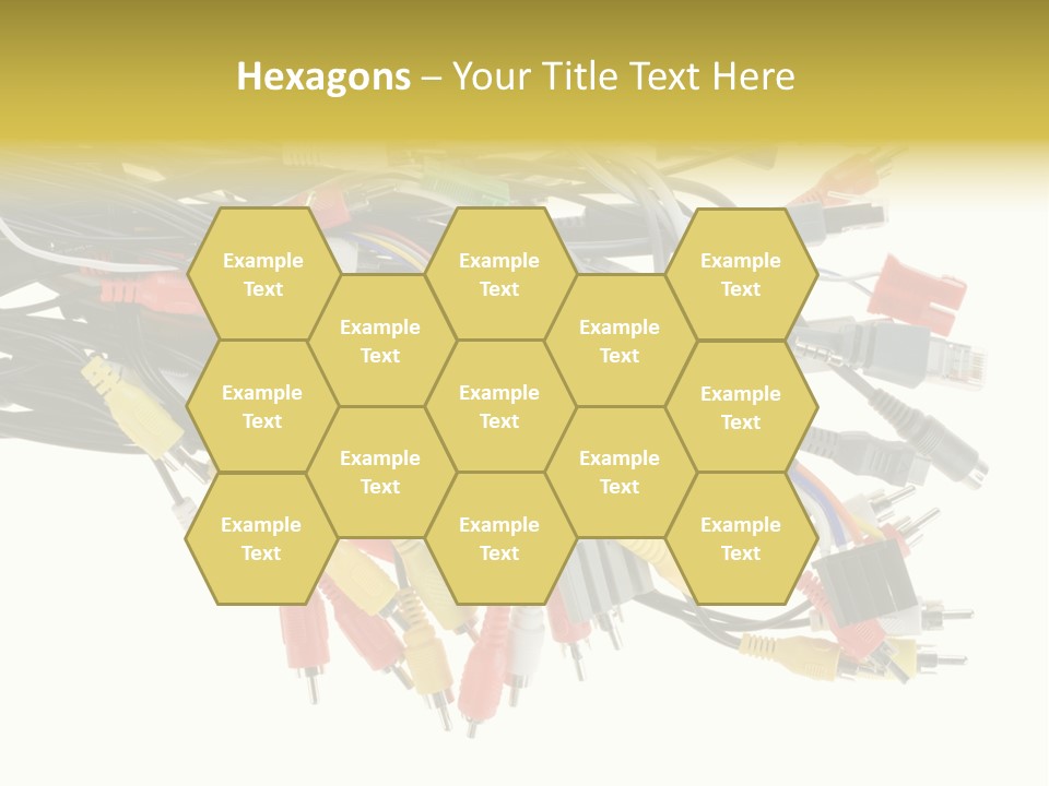 Cord Network Red PowerPoint Template