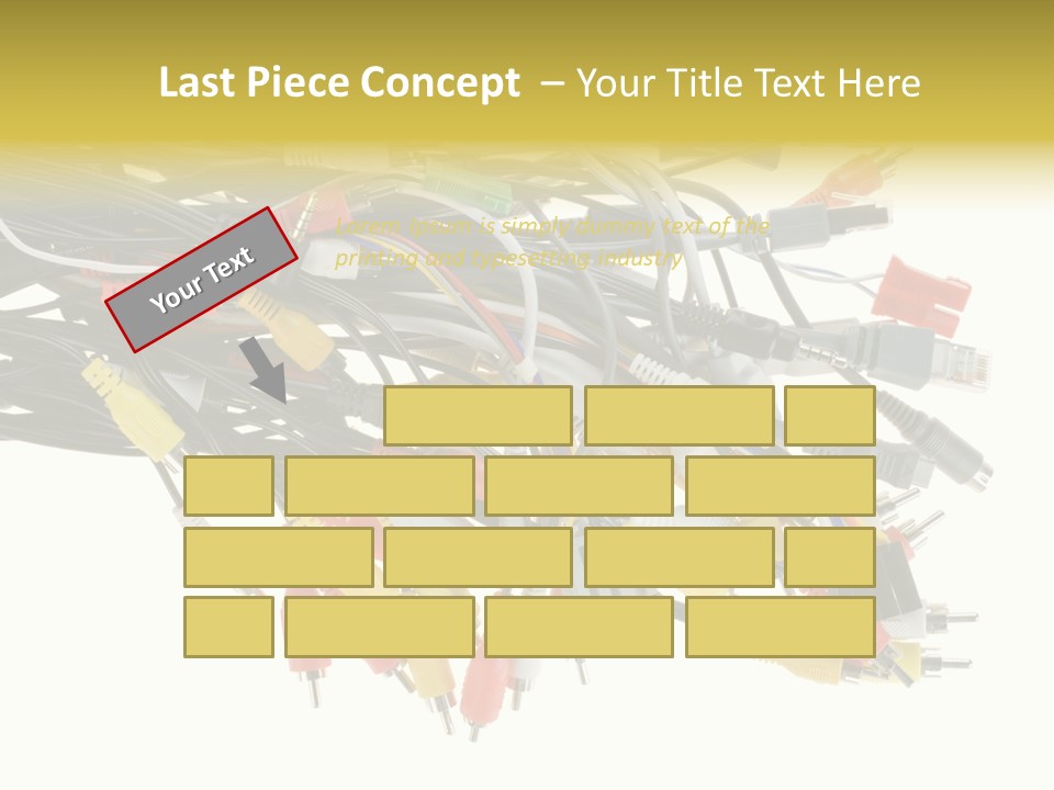 Cord Network Red PowerPoint Template