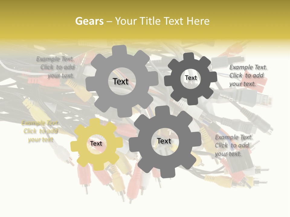 Cord Network Red PowerPoint Template