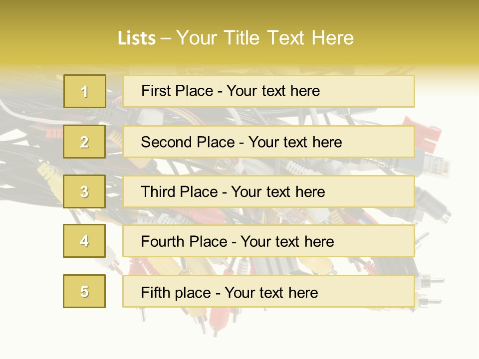 Cord Network Red PowerPoint Template