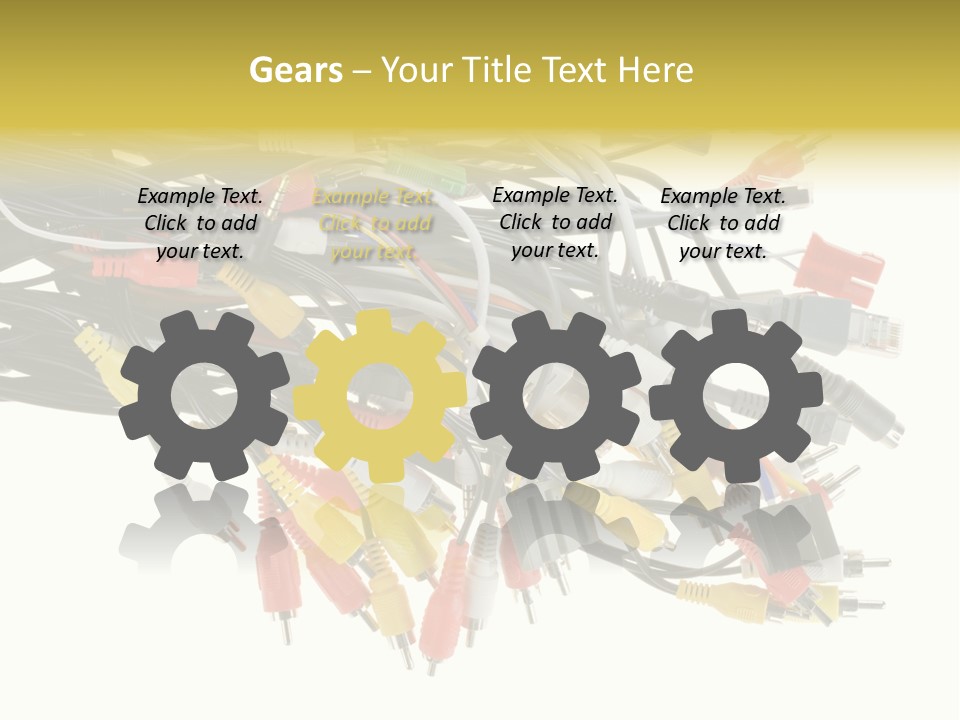 Cord Network Red PowerPoint Template