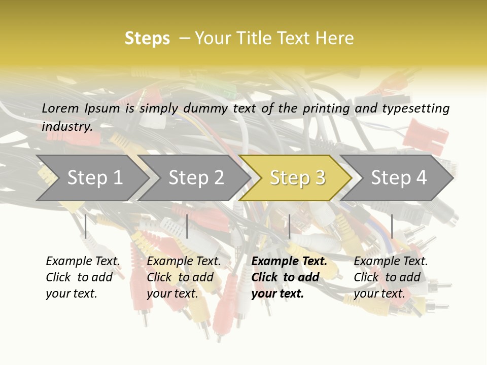 Cord Network Red PowerPoint Template
