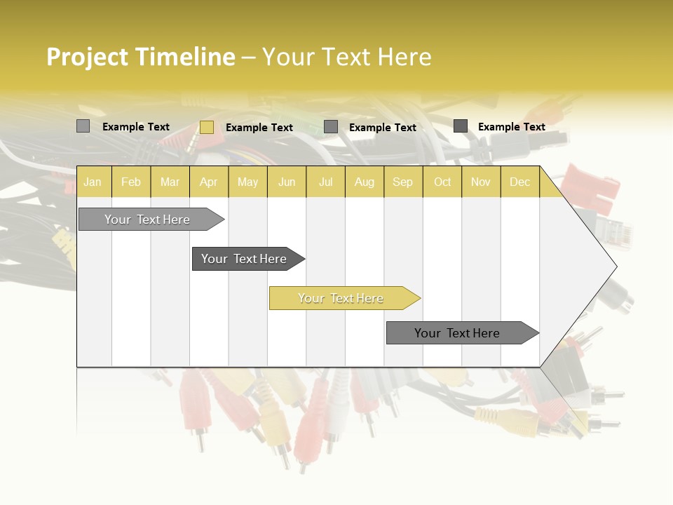 Cord Network Red PowerPoint Template