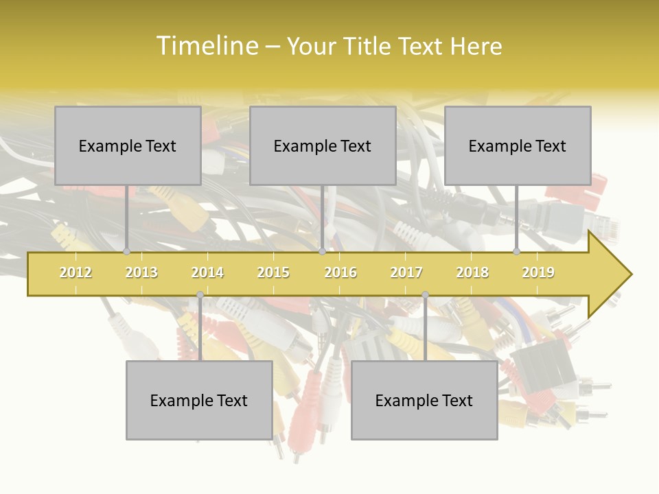 Cord Network Red PowerPoint Template