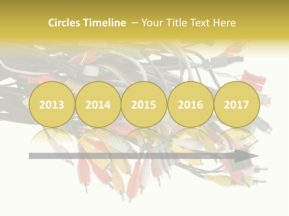 Cord Network Red PowerPoint Template