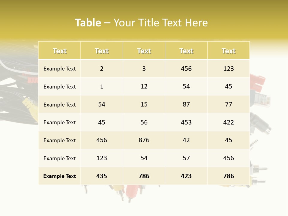 Cord Network Red PowerPoint Template