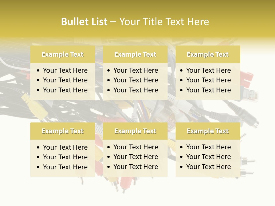 Cord Network Red PowerPoint Template