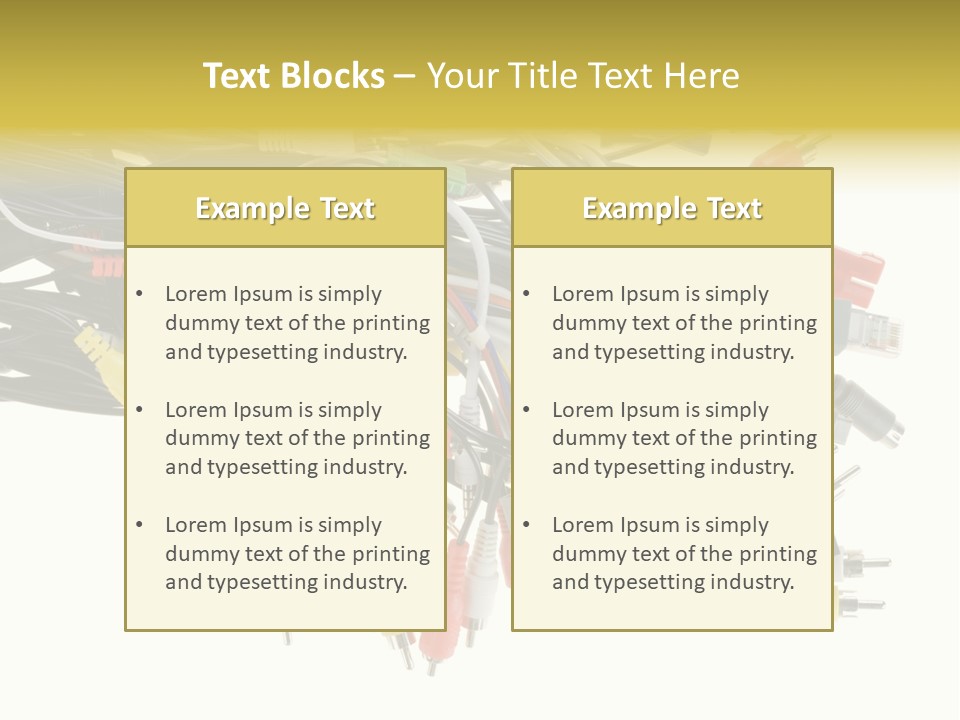 Cord Network Red PowerPoint Template