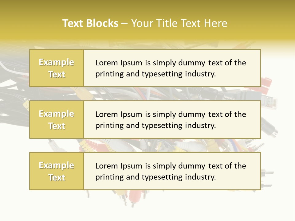 Cord Network Red PowerPoint Template