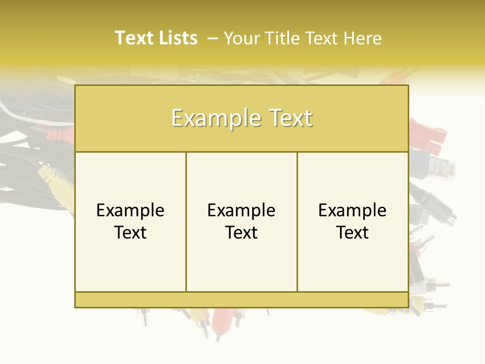 Cord Network Red PowerPoint Template