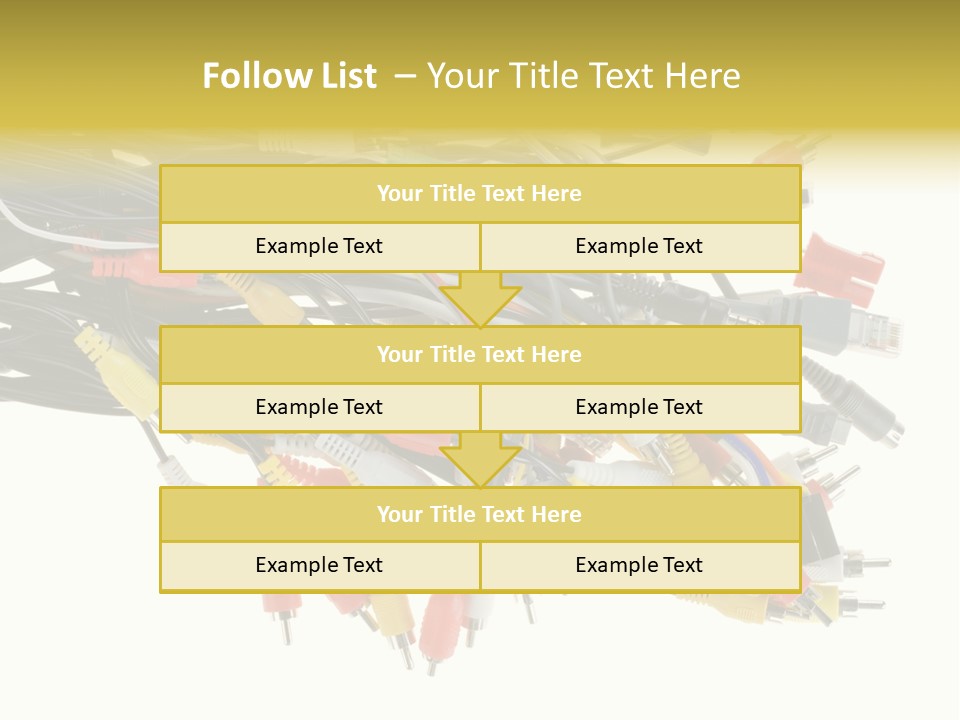 Cord Network Red PowerPoint Template