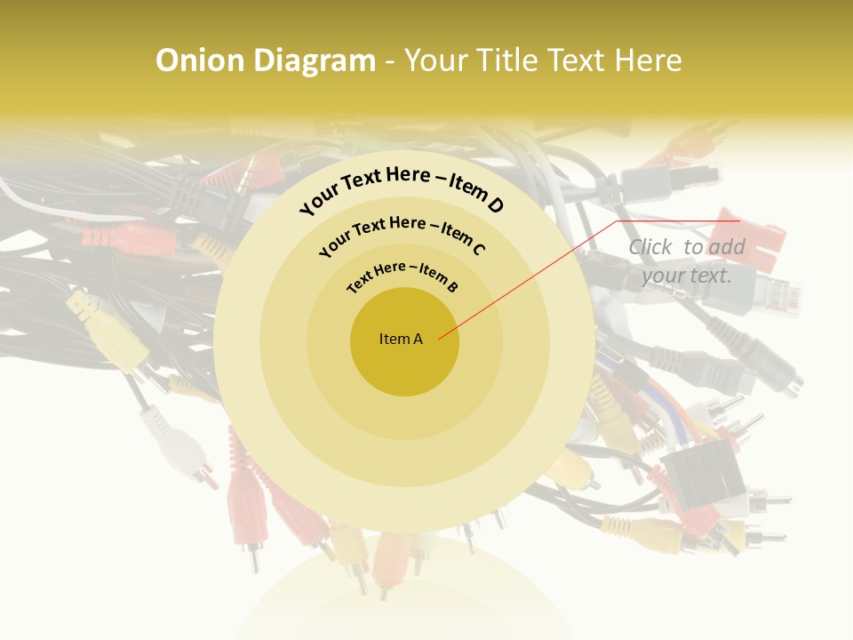 Cord Network Red PowerPoint Template