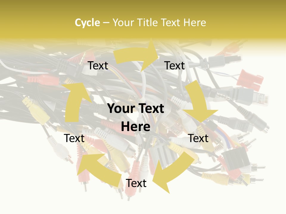 Cord Network Red PowerPoint Template