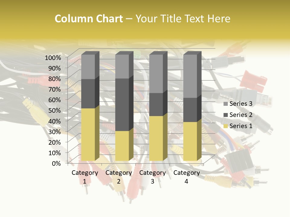 Cord Network Red PowerPoint Template