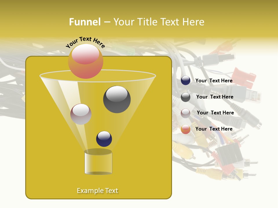 Cord Network Red PowerPoint Template
