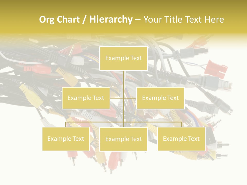 Cord Network Red PowerPoint Template