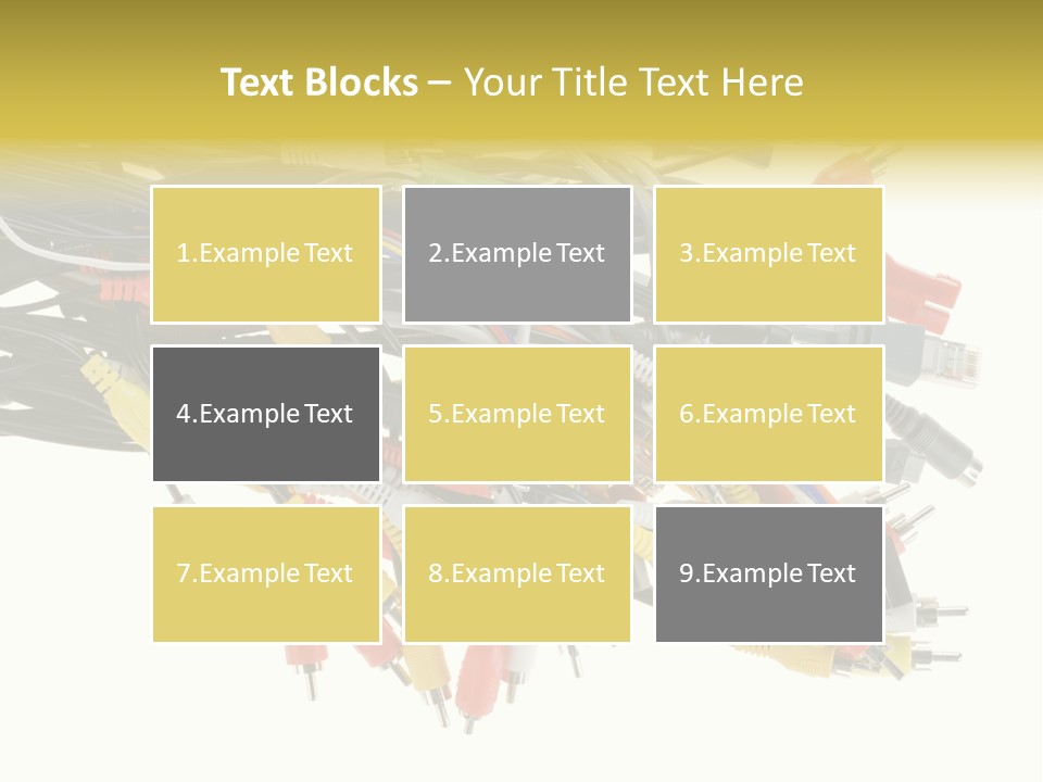Cord Network Red PowerPoint Template