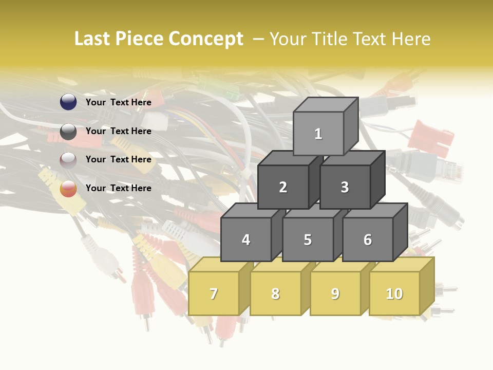 Cord Network Red PowerPoint Template