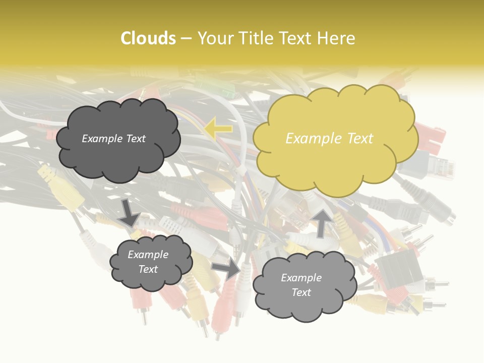 Cord Network Red PowerPoint Template