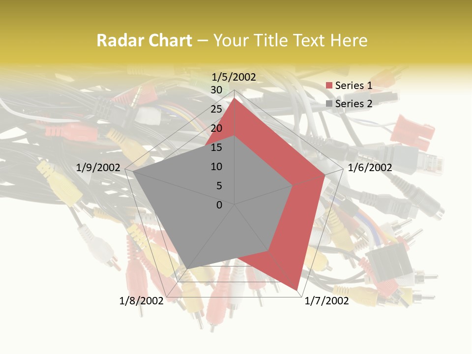 Cord Network Red PowerPoint Template