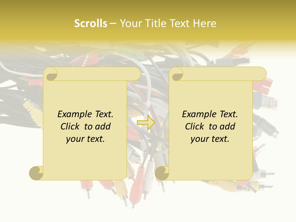 Cord Network Red PowerPoint Template