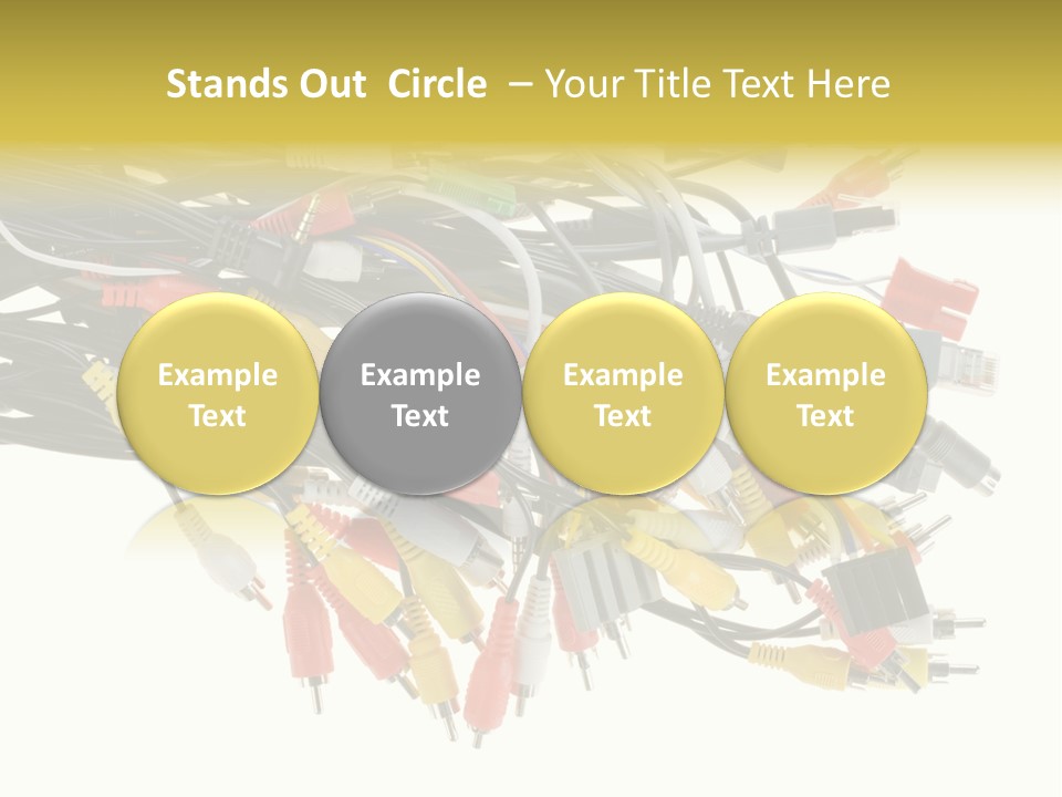 Cord Network Red PowerPoint Template