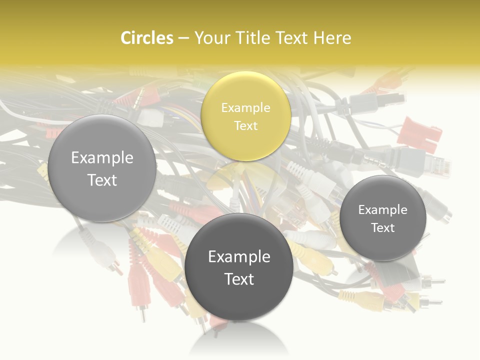 Cord Network Red PowerPoint Template