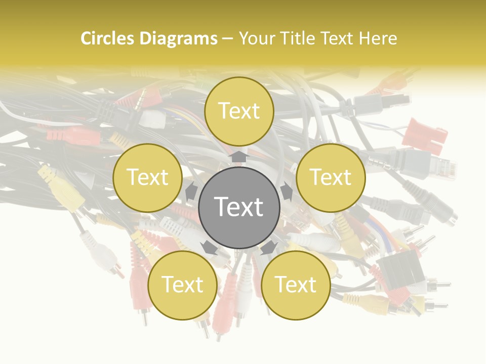 Cord Network Red PowerPoint Template