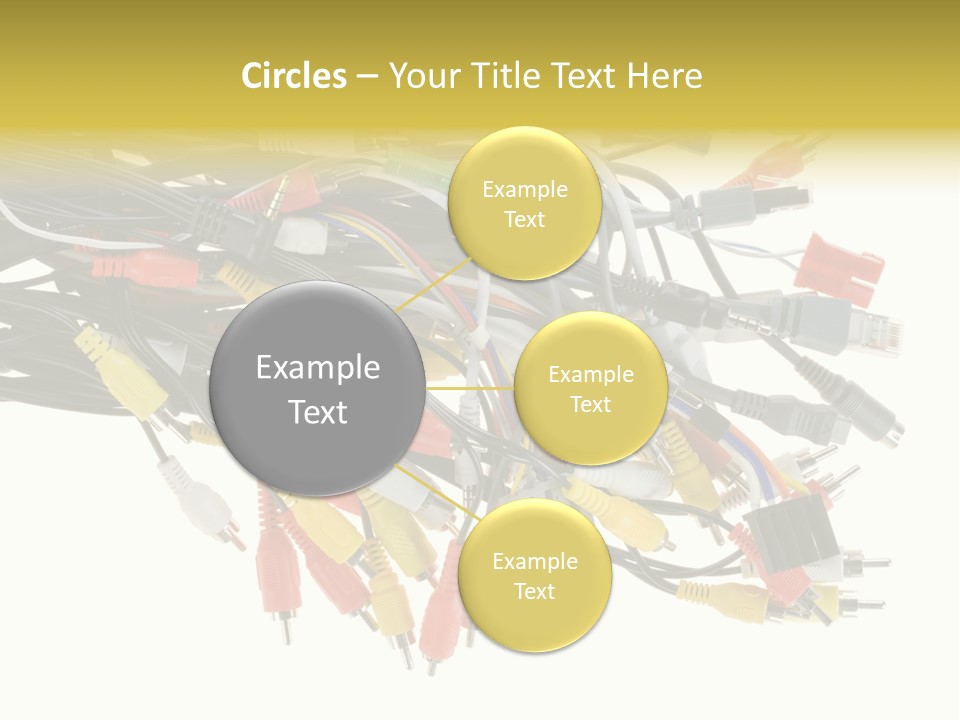 Cord Network Red PowerPoint Template