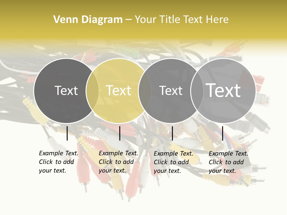 Cord Network Red PowerPoint Template