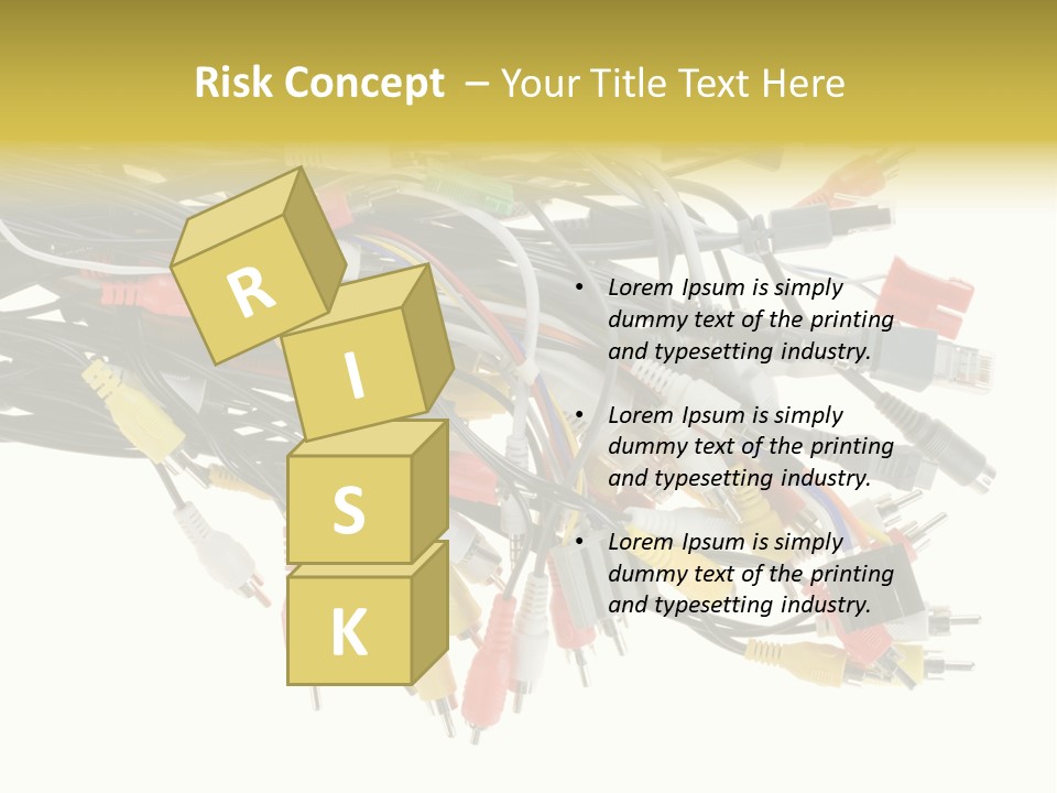 Cord Network Red PowerPoint Template