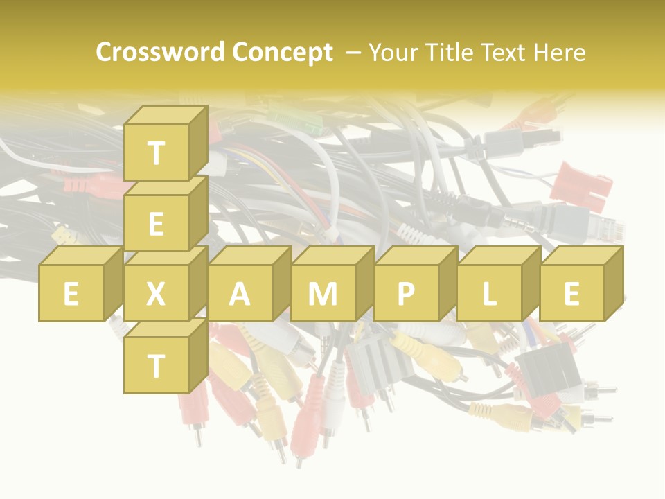 Cord Network Red PowerPoint Template